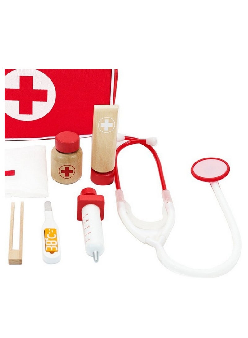 Classic World Doctor Case - Wooden Pretend Play Set for Kids, Doctor Kit for Toddlers, Role-Playing, Medical Toy Set, Healthcare Exploration, Gift for Children - Image 4