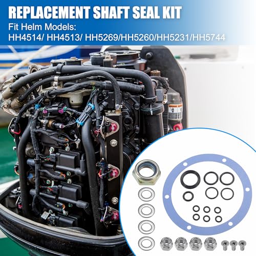 uxcell 1set Hydraulic Helm Steering Pump Gasket Seal Rebuild Kit for Baystar Helms HH5231 HH5271 HH5273 Hydraulic Helm Seal Kit Replaces HS5176 - Image 3