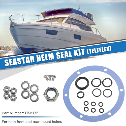 uxcell 1set Hydraulic Helm Steering Pump Gasket Seal Rebuild Kit for Baystar Helms HH5231 HH5271 HH5273 Hydraulic Helm Seal Kit Replaces HS5176 - Image 2