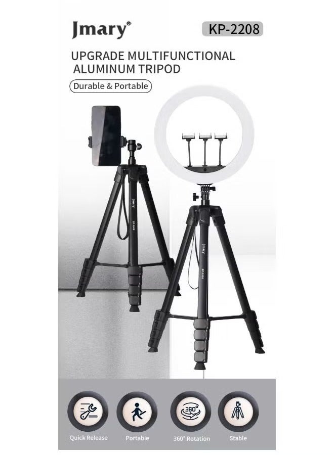 Jmary Jmary KP-2208 Multifunctional Tripod + Monopod For Mobile And Ring Light  - Image 1