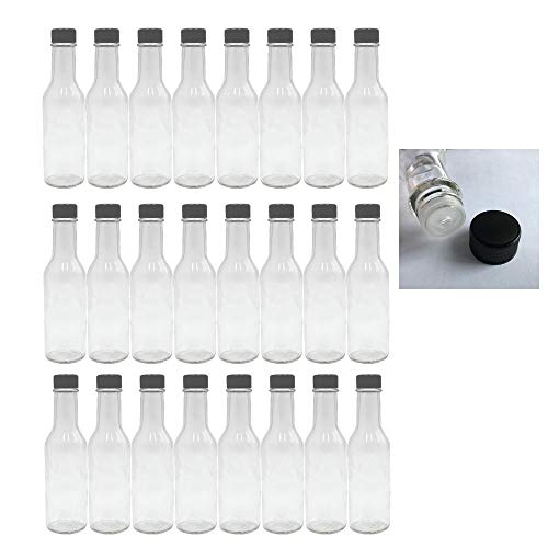 U-Pack 5oz woozy bottle with black fine rib cap and orifice reducer, pack of 24 - Image 1