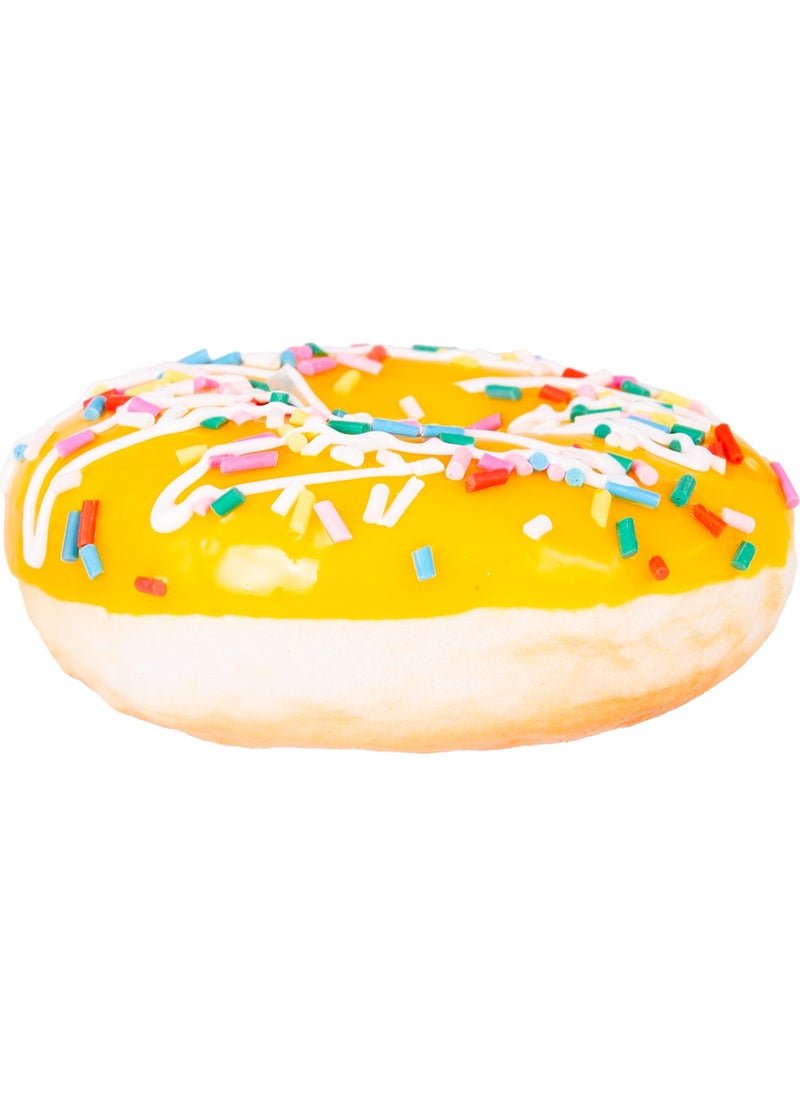 Herdekora Artificial Donut with Banana and Colorful Granulated Sugar on Top, Yellow 10X4 Cm.  - Image 3