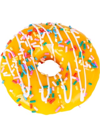 Artificial Donut with Banana and Colorful Granulated Sugar on Top, Yellow 10X4 Cm. - pzsku/Z2F770C5F855AAD4C14A4Z/45/_/1729229020/116b0401-8c86-40ca-9ca2-31168c681460