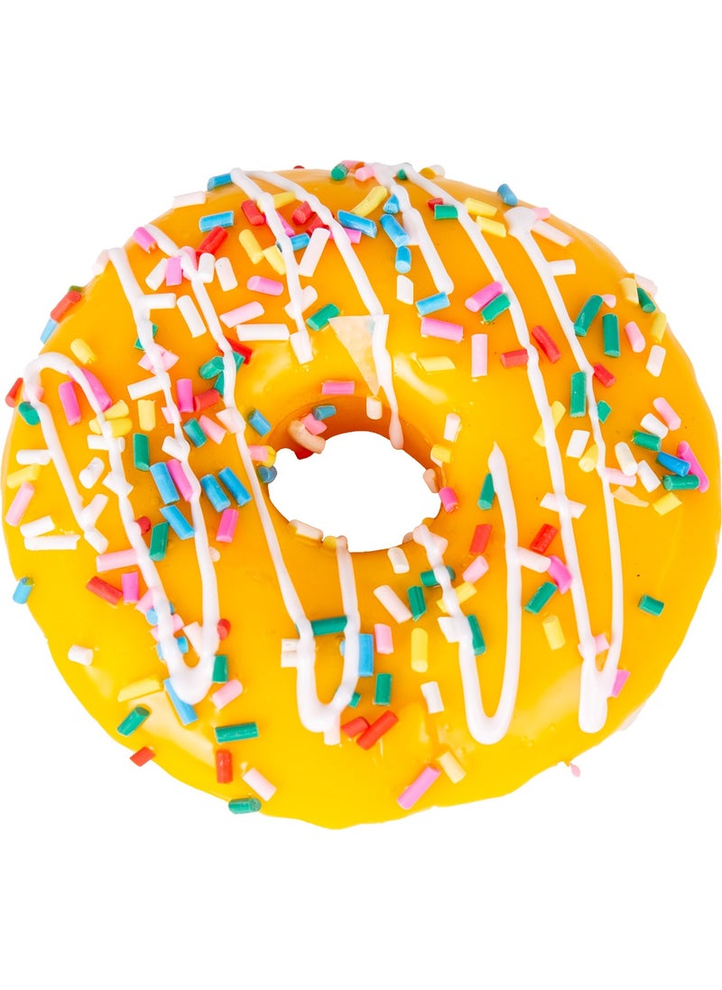 Herdekora Artificial Donut with Banana and Colorful Granulated Sugar on Top, Yellow 10X4 Cm.  - Image 1