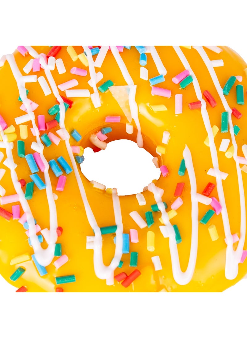 Herdekora Artificial Donut with Banana and Colorful Granulated Sugar on Top, Yellow 10X4 Cm.  - Image 2