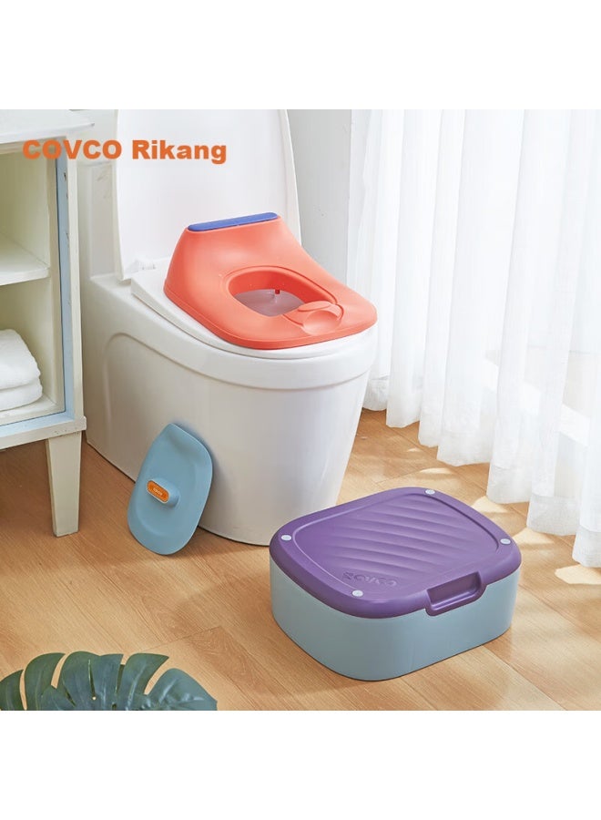 Rikang Children's Toilet, Baby Potty Training Seat, Infant Potty, Pp Hard Pad With Three-in Function, X2012, Watermelon Red - Image 1