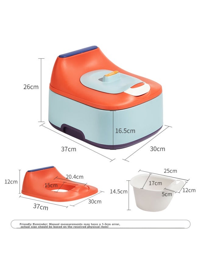 Rikang Children's Toilet, Baby Potty Training Seat, Infant Potty, Pp Hard Pad With Three-in Function, X2012, Watermelon Red - Image 4