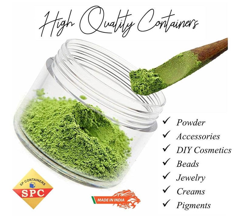 SPC وعاء تجميلي شفاف من الأكريليك فارغ من SPC مع أغطية داخلية مانعة للتسرب لبلسم الشفاه، مقشرات الشفاه، زبدة الجسم، ظلال العيون، مستحضرات التجميل ومنتجات التجميل DIY (أسود، 8 مل) (عبوة من 5) - Image 5