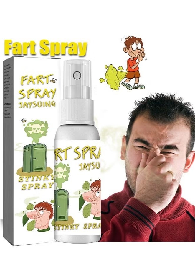 Jaysuing Tricky Stinky Fart Spray Rich Quality Durable Sturdy Long Lasting Smell Funny Fart Stinky Spray Joke Toy Have Fun Gift For Boys And Girls 30ML White - Image 1