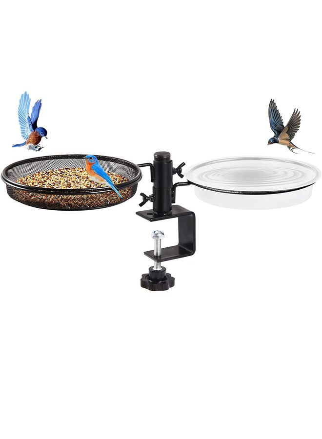 ÙˆØ­Ø¯Ø© ØªØºØ°ÙŠØ© Ø§Ù„Ø·ÙŠÙˆØ± Ø¹Ù„Ù‰ Ø³Ø·Ø­ Ø§Ù„Ø³Ù�ÙŠÙ†Ø© Ù…Ø¹ Ø­ÙˆØ¶ Ø§Ø³ØªØ­Ù…Ø§Ù… Ù„Ù„Ø·ÙŠÙˆØ± Ù…Ø¹ ØµÙŠÙ†ÙŠØ© Ø´Ø¨ÙƒÙŠØ© Ù…Ø¹Ø¯Ù†ÙŠØ© ÙˆÙˆØ¹Ø§Ø¡ Ù…ÙŠØ§Ù‡ ÙˆØ§Ø­Ø¯ - ÙˆØ­Ø¯Ø© ØªØºØ°ÙŠØ© Ø§Ù„Ø·ÙŠÙˆØ± Ø¹Ù„Ù‰ Ø¯Ø±Ø§Ø¨Ø²ÙŠÙ† Ø§Ù„Ø´Ø±Ù�Ø© Ù…Ø«Ø§Ù„ÙŠØ© Ù„Ø¬Ø°Ø¨ Ø§Ù„Ø·ÙŠÙˆØ±ØŸ Ø£Ø³ÙˆØ¯ØŸ - Image 1