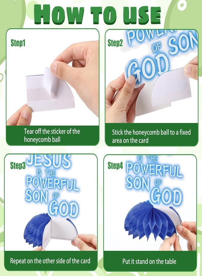 Epakh 10 Pcs 2026 Vbs Table Centerpieces Decorations Illumination Themed Bright Paper Honeycomb Centerpieces Hanging Decor for Summer Vacation Bible Religious Jesus Church Classroom - Image 4