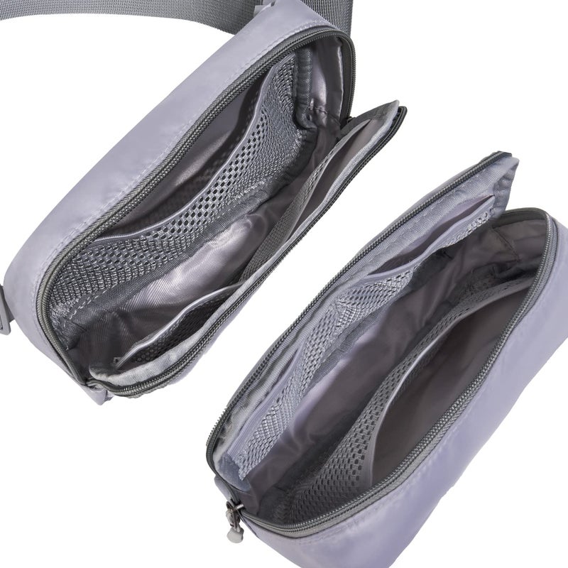 WITROMAN Belt bag Fanny pack crossbody bags for women Everywhere belt bag (Grey) - Image 5