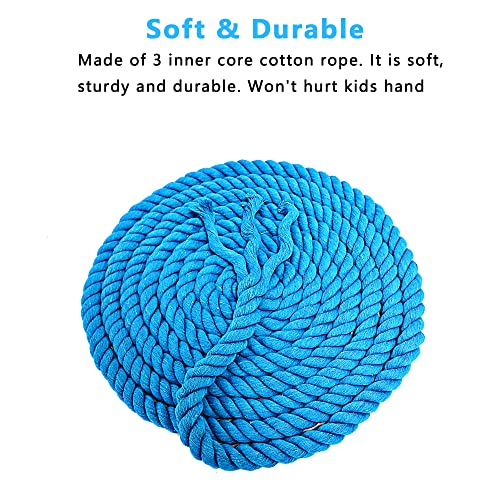 Alytree Tug of War Rope for Kids and Adults, Natural Twisted Cotton Rope, Outdoor Games Perfect for Carnival Team Building Activities, Field Day Family Reunion Birthday Party Game, Outside Yard Lawn Games - Image 4