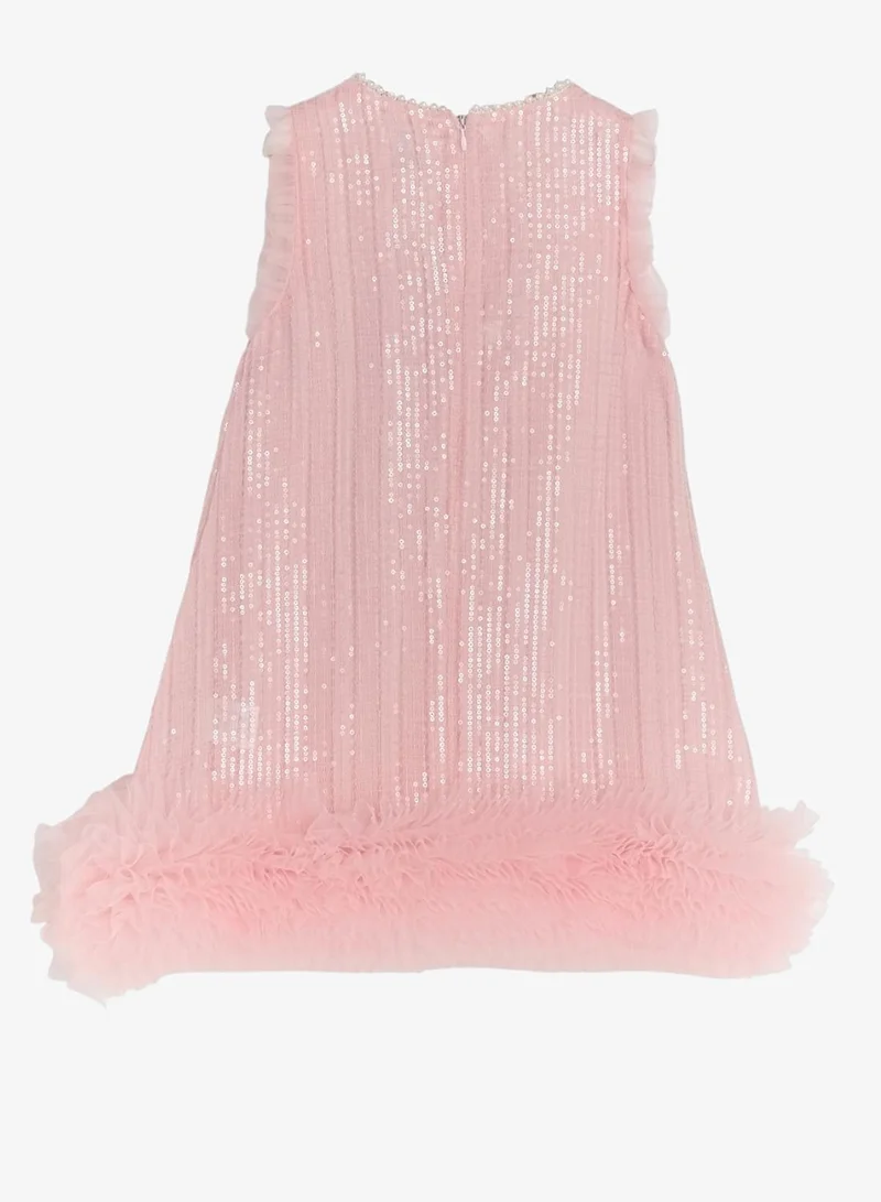 Pinata  Pink Sequin Bow Dress for Women | Best Price UAE
