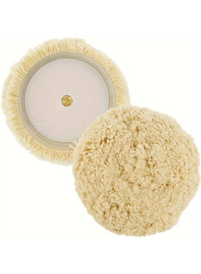 قطعتان ٥ بوصة ٦ بوصة منصات تلميع صوفية بقفل خطاف للسيارة القارب سيارة سكنية متحركة دراجة نارية تلميع - Image 2