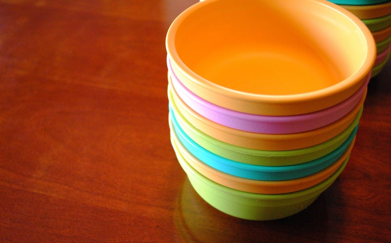 Re-Play Made in USA 12 Oz. Reusable Plastic Bowls, Pack of 3 Without Lid - Dishwasher and Microwave Safe Bowls for Snacks and Everyday Dining - Toddler Bowl Set 5.75" x 5.75" x 2", Aqua Asst - Image 4