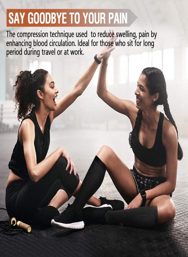 BIQU 7 Pairs Compression Socks For Women and Men - Best Medical, Nursing, Athletic, Edema, Diabetic,Varicose Veins,Maternity,Travel,Flight Socks,Shin Splints - Below Knee High (Small/medium, Nude) - Image 4