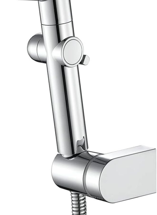 مجموعة رشاش المرحاض المحمول 2 وظيفة قوس ABS كروم خرطوم من الفولاذ المقاوم للصدأ - Image 1