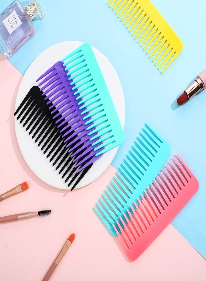Vesici 100 Pcs Wide Tooth Comb Bulk 6.1 Inch Large No Handle Tooth Comb for Wet Hair for Travel Hotel Homeless Shelter Nursing Home Charity Church, 7 Colors - Image 2
