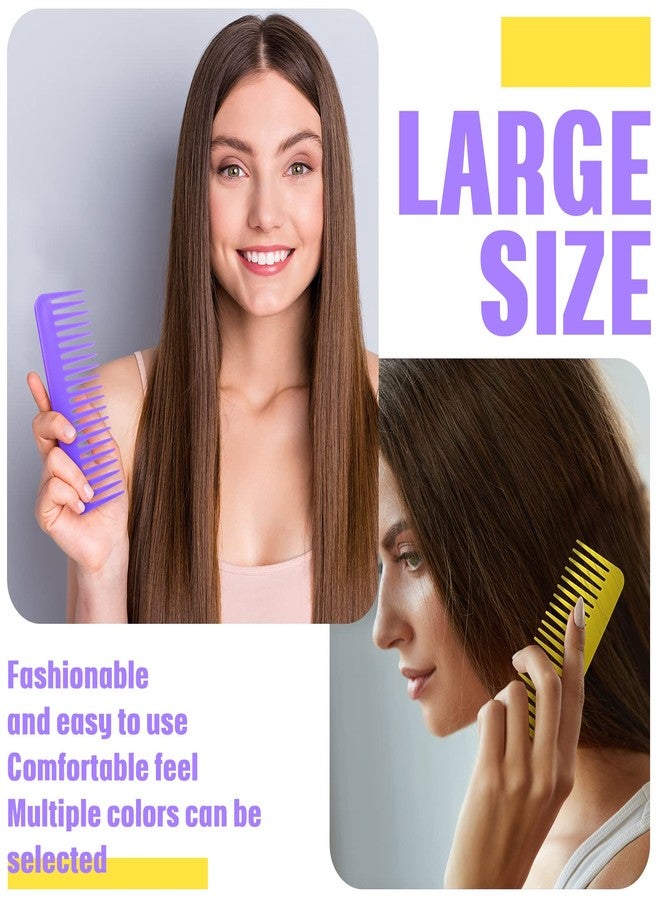 Vesici 100 Pcs Wide Tooth Comb Bulk 6.1 Inch Large No Handle Tooth Comb for Wet Hair for Travel Hotel Homeless Shelter Nursing Home Charity Church, 7 Colors - Image 4
