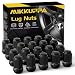 MIKKUPPA M12x125 Lug Nuts Replacement for Nissan Altima Maxima Pathfinder Rogue Sentra Subaru Outback Forester Aftermarket Wheel 20pcs Black Closed End Lug Nuts - Image 2