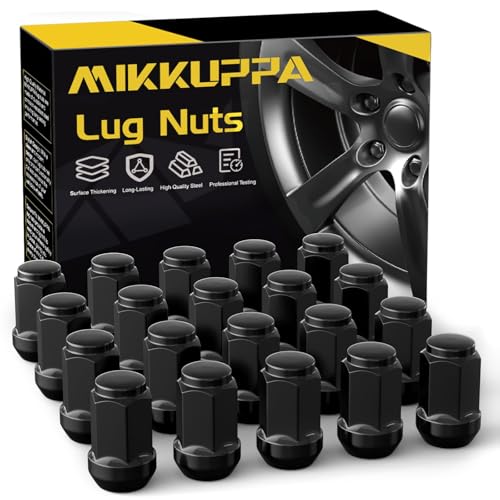 MIKKUPPA M12x125 Lug Nuts Replacement for Nissan Altima Maxima Pathfinder Rogue Sentra Subaru Outback Forester Aftermarket Wheel 20pcs Black Closed End Lug Nuts - Image 1