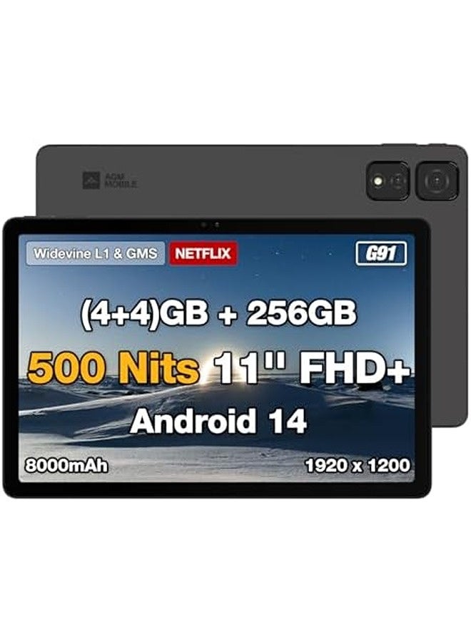 AGM تابلت باد تي 2 يعمل بنظام أندرويد ١٤ – شاشة عالية الدقة مقاس ١٠.١ بوصة، ذاكرة عشوائية ٤ جيجابايت، وسعة تخزين داخلية ٢٥٦ جيجابايت، معالج ثماني النواة، يدعم شريحتي اتصال وشبكة الجيل الرابع، بطارية قوية بسعة ٨٠٠٠ مللي أمبير، مزود بنظام تحديد المواقع، ودعم ميزة التعرف على الوجه. - Image 1