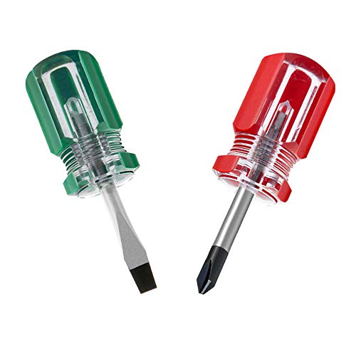 Buspoll Stubby Screwdriver – Compact Short Screwdriver for Tight Spaces, Durable Chrome-Plated Steel Construction, Easy to Use, Versatile Tool. - Image 1