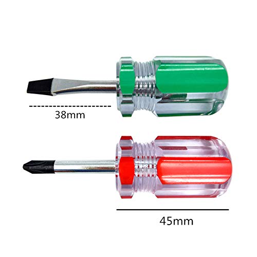 Buspoll Stubby Screwdriver – Compact Short Screwdriver for Tight Spaces, Durable Chrome-Plated Steel Construction, Easy to Use, Versatile Tool. - Image 2