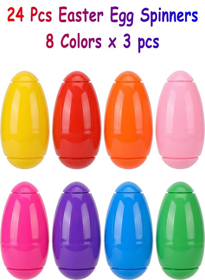 Howzcci 24 Pack Easter Egg Fidget Spinner Toys Novelty Spinning Tops Toys for Kids Boys Girls Easter Egg Hunt Easter Basket Stuffers Party Favors Gifts - Image 2