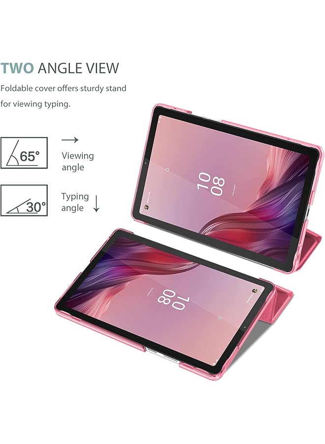 Procases For Lenovo Tab M9 Case 9 Inch 2023 Slim Stand Hard Back Shell Protective Smart Cover Case For Lenovo Tab M9 9 Inch 2023 Release -Melonpink - Image 4