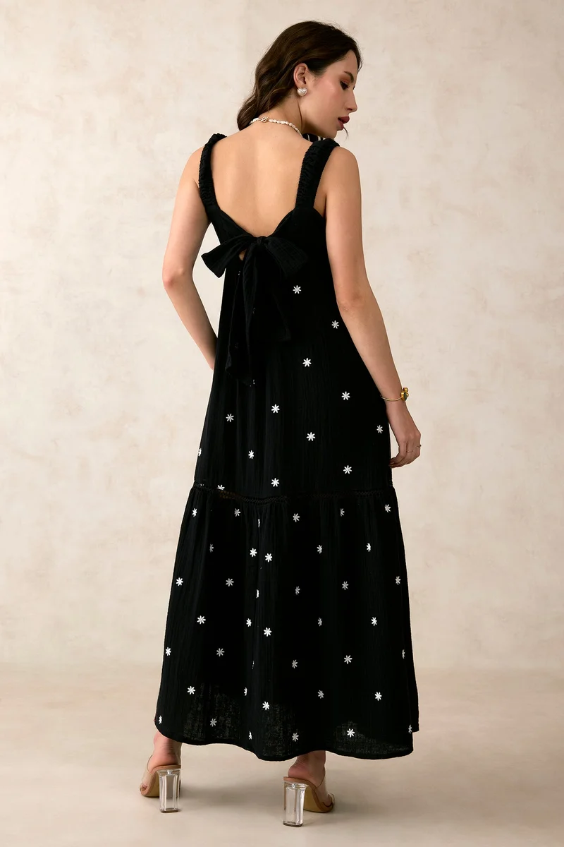 فيرجيو Cotton Maxi Vacation Front Open Floral Dresses for Women