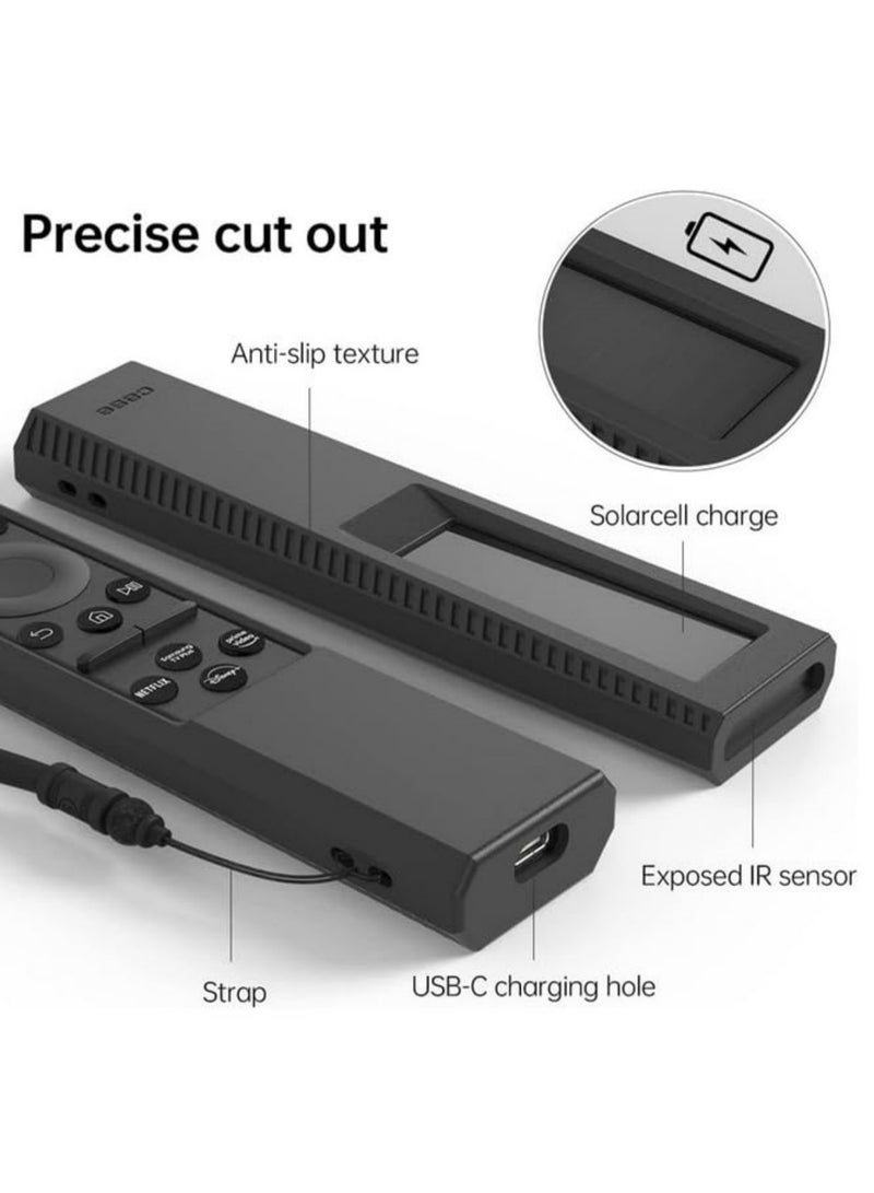 1PCS Silicone Protective Case for Samsung Smart TV Remote Controller TM2281E (BN59-01385A/BN59-01385B/BN59-01393A)  Shockproof Cover Holder for Solar Cell Battery Back, Durable & Non-Slip Grip - Image 5