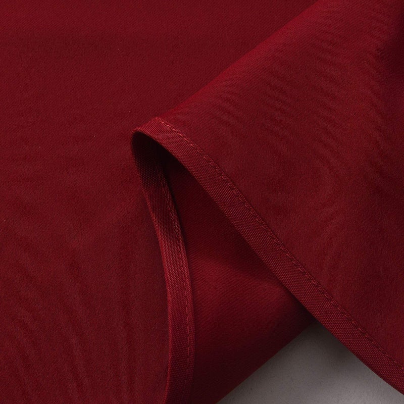 Aquazolax Aquazolax Christmas Scalloped Valances for Kitchen Decorative Blackout Curtain Valance Darpes for Living Room  52 x 18-inch  Burgundy Red  1 Panel  - Image 5