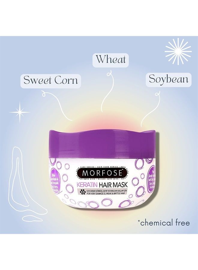 MORFOSE Keratin Hair Mask for Curls, Frizzy, Bleached, BLonde Hair, deep conditioning hair mask, hair mask for color treated hair, hair mask for dry damaged hair, hair mask for dry damaged hair and gr - Image 2