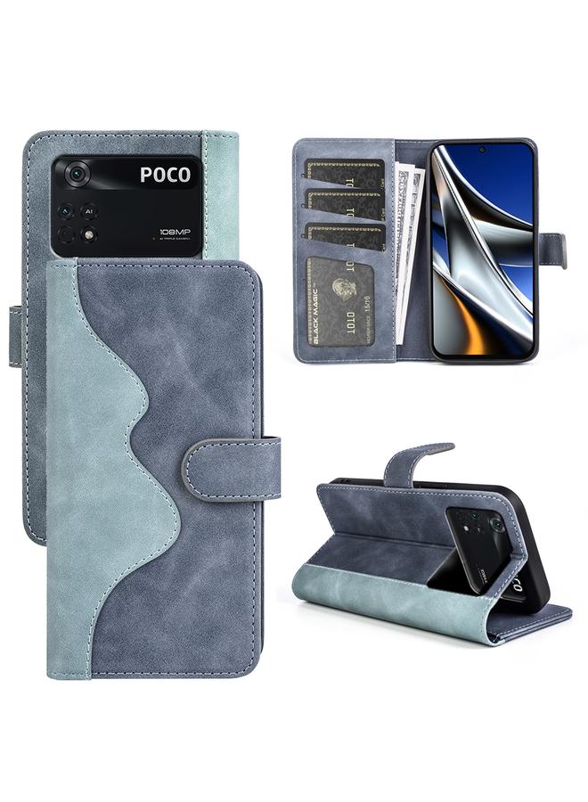 Case For Xiaomi Poco X4 Pro 5G Stitching Horizontal Flip Leather Phone Case