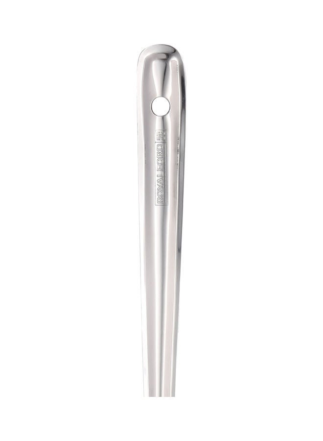 Royalford Stainless Steel Basting Turner Large Stainless Steel Head With A Long Handle Perfect For Flipping Lifting And Transferring Food Silver 32cm - Image 2