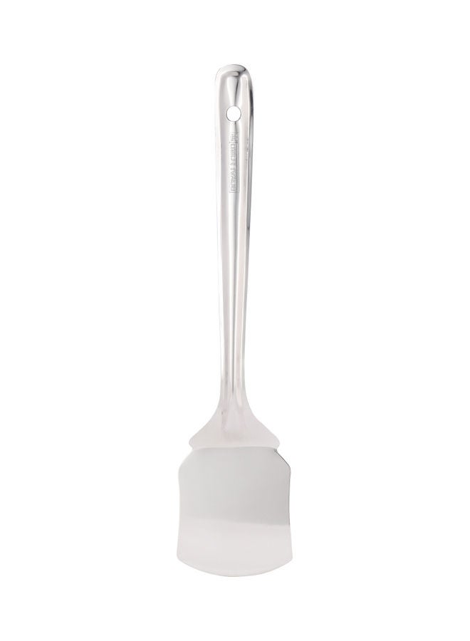 Royalford Stainless Steel Basting Turner Large Stainless Steel Head With A Long Handle Perfect For Flipping Lifting And Transferring Food Silver 32cm - Image 1