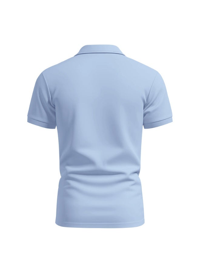 American Style Summer Men's Thin Quick Dry Ice Silk National Flag Print Breathable Polo Shirt Casual Short Sleeve Loose Fit - Image 3