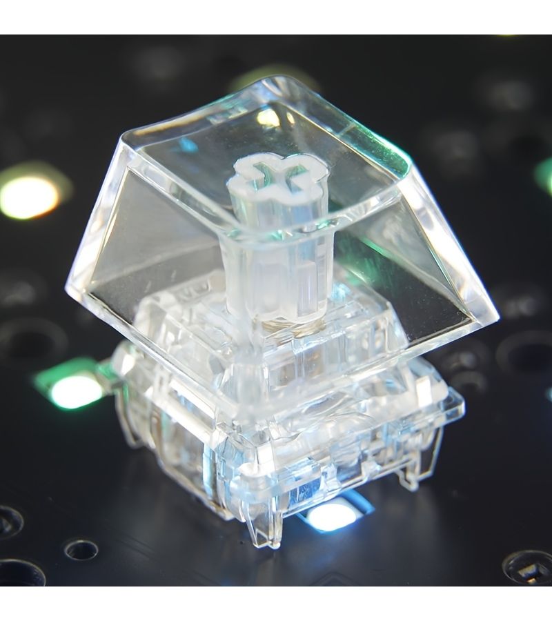 10 Pcs XDA Model PC Keycaps Transparent Crystal Blank 1U Keycaps For MX Switches Durable Backlight Compatible Mechanical Keyboard Upgrade Gaming Programming Self Made Computer Accessories - Image 1