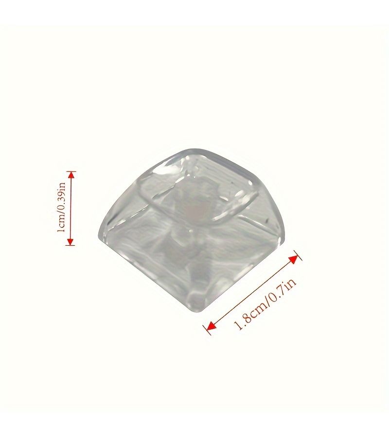 10 Pcs XDA Model PC Keycaps Transparent Crystal Blank 1U Keycaps For MX Switches Durable Backlight Compatible Mechanical Keyboard Upgrade Gaming Programming Self Made Computer Accessories - Image 2