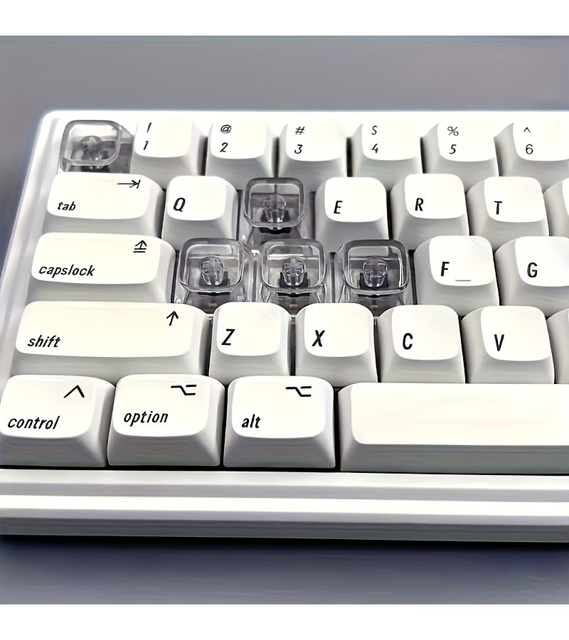 10 Pcs XDA Model PC Keycaps Transparent Crystal Blank 1U Keycaps For MX Switches Durable Backlight Compatible Mechanical Keyboard Upgrade Gaming Programming Self Made Computer Accessories - Image 4