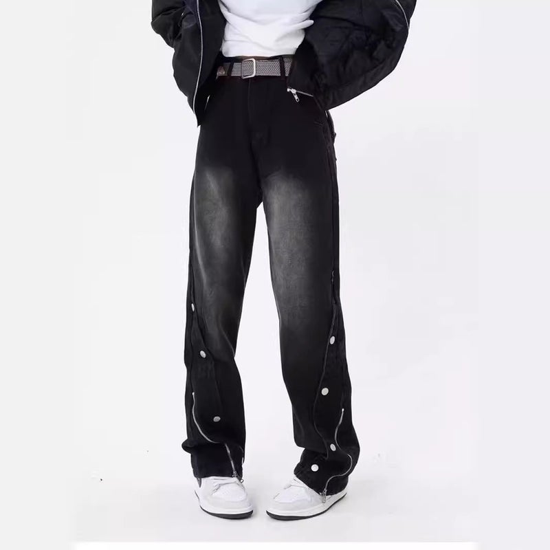 Unisex Classic Denim Jeans Loose Fit Daily Outdoor Wear - Image 2