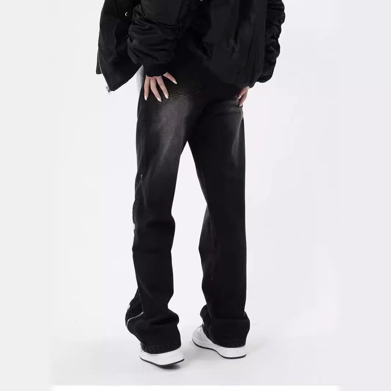 Unisex Classic Denim Jeans Loose Fit Daily Outdoor Wear - Image 5