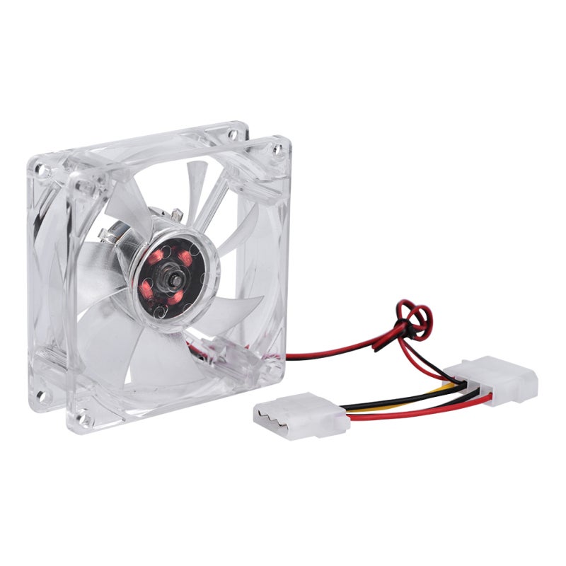 80mm LED Light PC Case Cooling Fan 12V 4Pin - 46 CFM Air Flow Mute Computer Cooler with 11 dB-A Silent Application for Night Visual Effect - Image 3