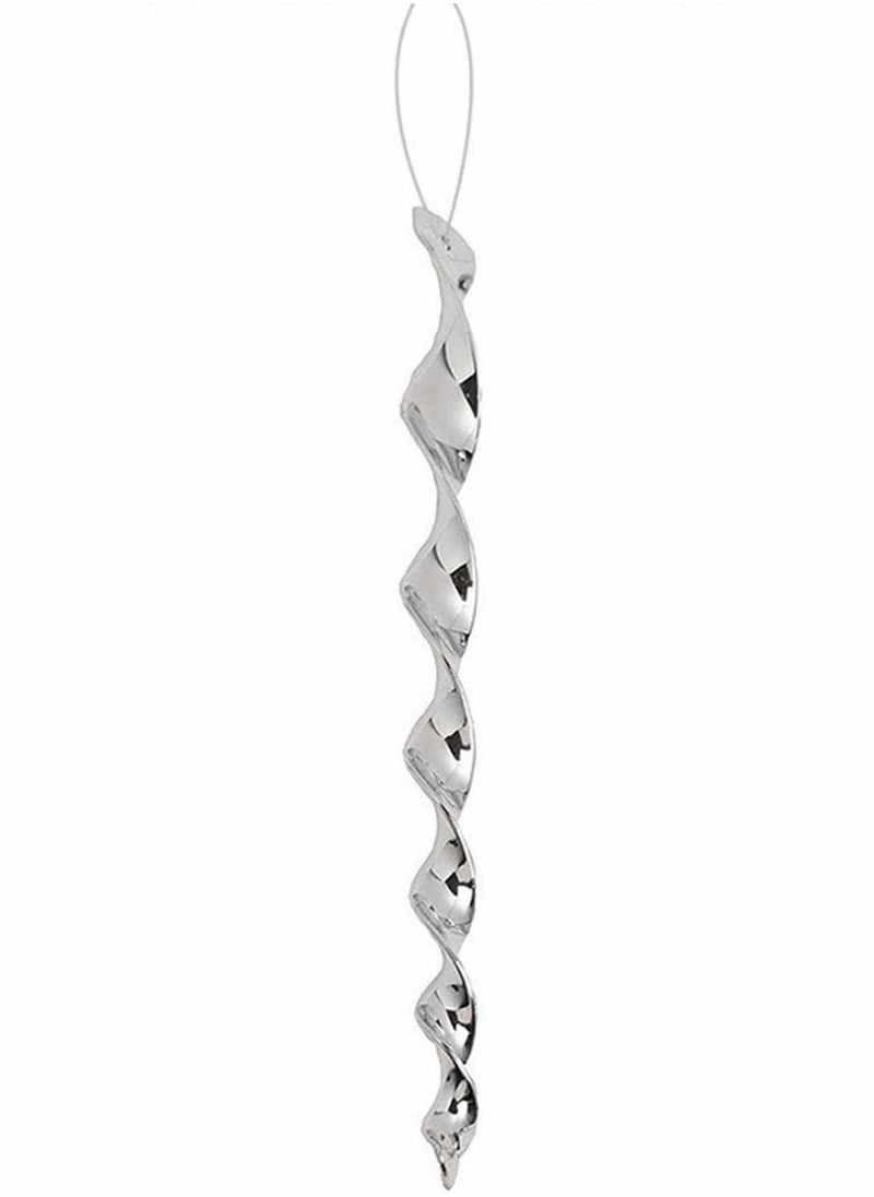 Reflective Rods Bird Repellent Device 12 pack, Deterrent Birds, Reflective Silver Wind Spiral to Keep Bird Away From Your House Window Garden