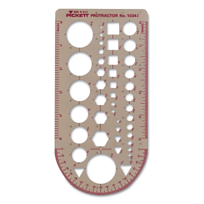 Pickett 1034I Templates, 43 Geometric Shapes/Symbols, 5 3/4" x 13", Smoke (CHA1034I) - Image 3