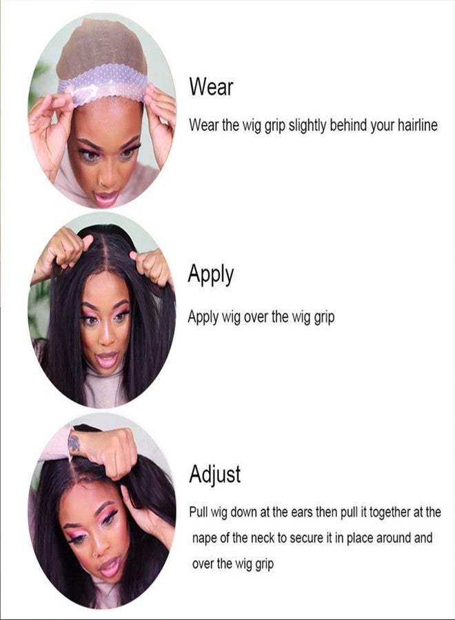 Yuriait 2 Pack Wig Grip Band Non Slip Transparent Silicone Wig Fix Silicone Wig Grip Natural Grip Headbands for Women Comfort Elastic Wig Grip Cap for Lace Wigs to Hold Wigs dark brown - Image 5
