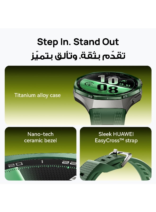 هواوي HUAWEI WATCH GT7 Pro 46mm Smart Watch, Upto 21 Days of Battery Life, Compatible with iOS & Android, ECG, Heart Rate Monitoring, 100+ Sports Modes, Titanium Alloy Case, EasyCross Strap, Black + FOC - Image 2