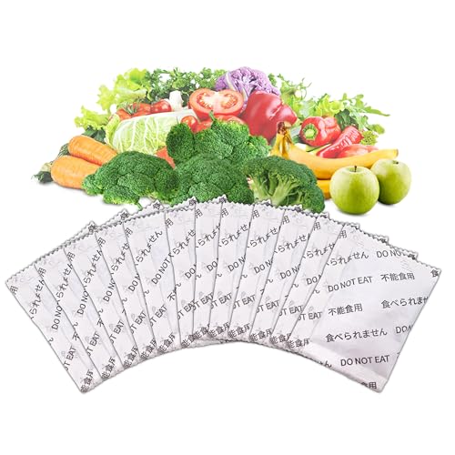 ShuRex Produce Freshness Preserver Saver - Keep Fruits and Vegetables Fresh Longer, Ethylene Gas and Odor Absorber in Refrigerator (12 Refill Sachets) - Image 1